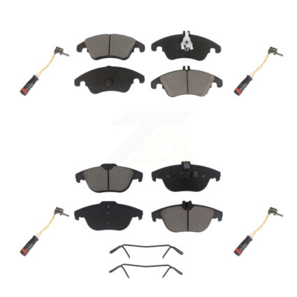 Front Rear Ceramic Brake Pad & Wear Sensor Kit For Mercedes-Benz C300 C350 E350 E550 E400 KCW-100269