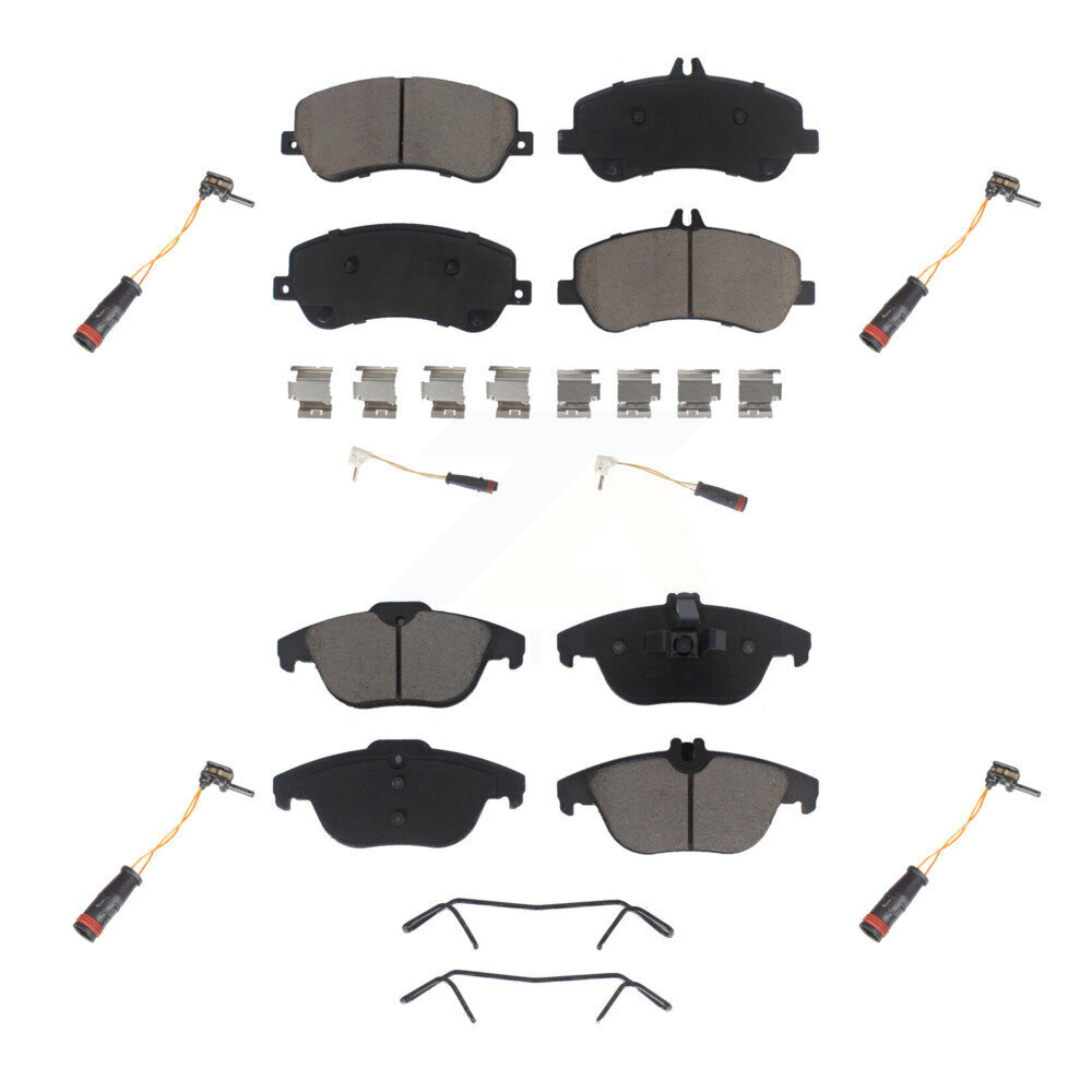 Front Rear Ceramic Disc Brake Pad & Extra Wear Sensor Kit For Mercedes-Benz GLK350 GLK250 KCW-100270