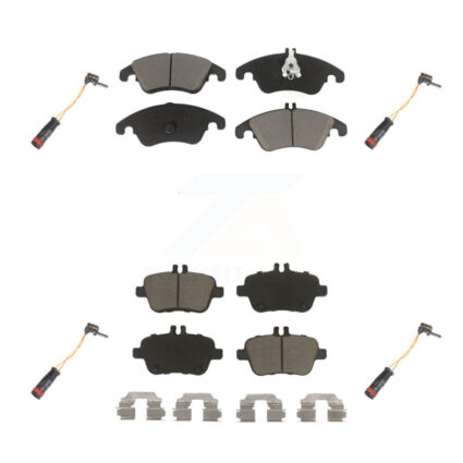 Front Rear Ceramic Disc Brake Pads And Wear Sensors Kit For Mercedes-Benz SLK350 KCW-100271
