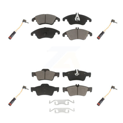 Front Rear Ceramic Disc Brake Pad Wear Sensor Kit For Mercedes-Benz E350 E250 CLS400 E400 KCW-100272