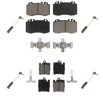 Front Rear Ceramic Disc Brake Pad Wear Sensor Kit For Mercedes-Benz C230 SLK350 C320 C350 KCW-100273