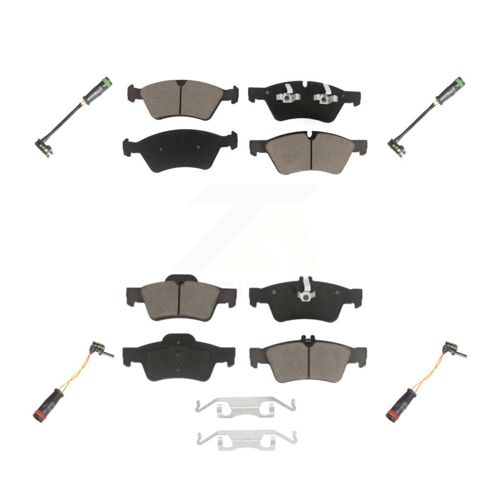 Front Rear Ceramic Brake Pads Wear Sensor Kit For Mercedes-Benz E550 4Matic with AWD 5.5L KCW-100278