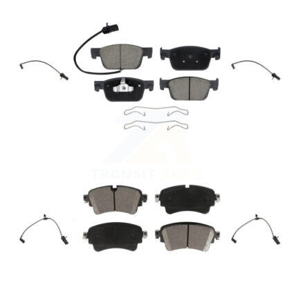 Front Rear Ceramic Disc Brake Pads And Extra Wear Sensors Kit For Audi A4 Quattro KCW-100279