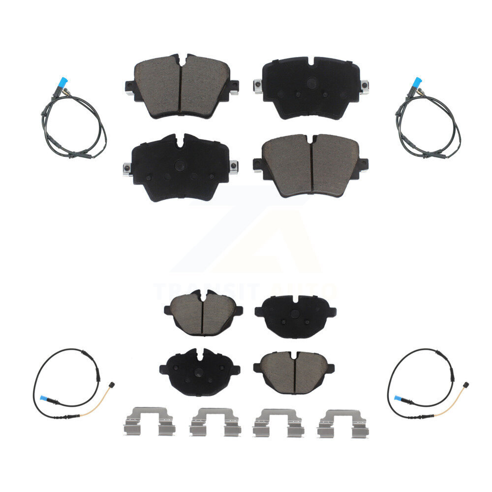 Front Rear Ceramic Disc Brake Pads And Wear Sensors Kit For BMW X4 KCW-100281
