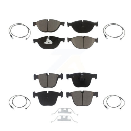 Front Rear Ceramic Disc Brake Pads And Wear Sensors Kit For 2012 BMW 750i GAS engine KCW-100285
