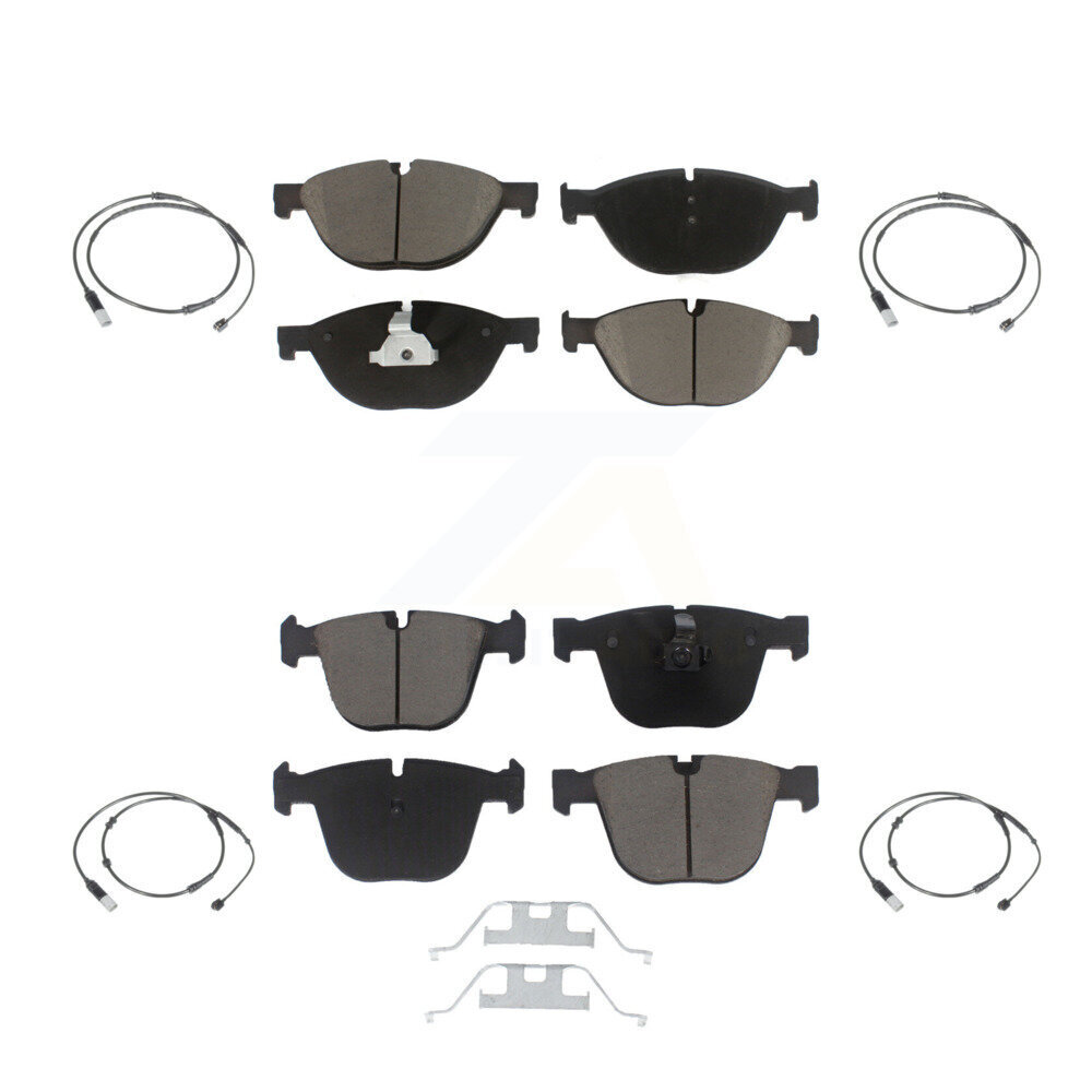 Front Rear Ceramic Disc Brake Pads And Wear Sensors Kit For 2012 BMW 750i GAS engine KCW-100285