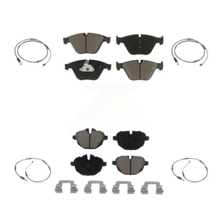 Front Rear Ceramic Disc Brake Pad & Wear Sensor Kit For BMW 535i 528i 535d ActiveHybrid 5 KCW-100287