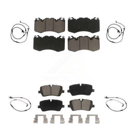 Front Rear Ceramic Disc Brake Pads And Wear Sensors Kit For Land Rover Range Sport KCW-100292