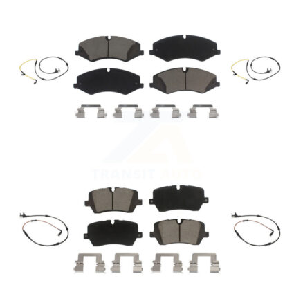 Front Rear Ceramic Disc Brake Pads & Wear Sensor Kit For Land Rover Range Sport Discovery KCW-100294