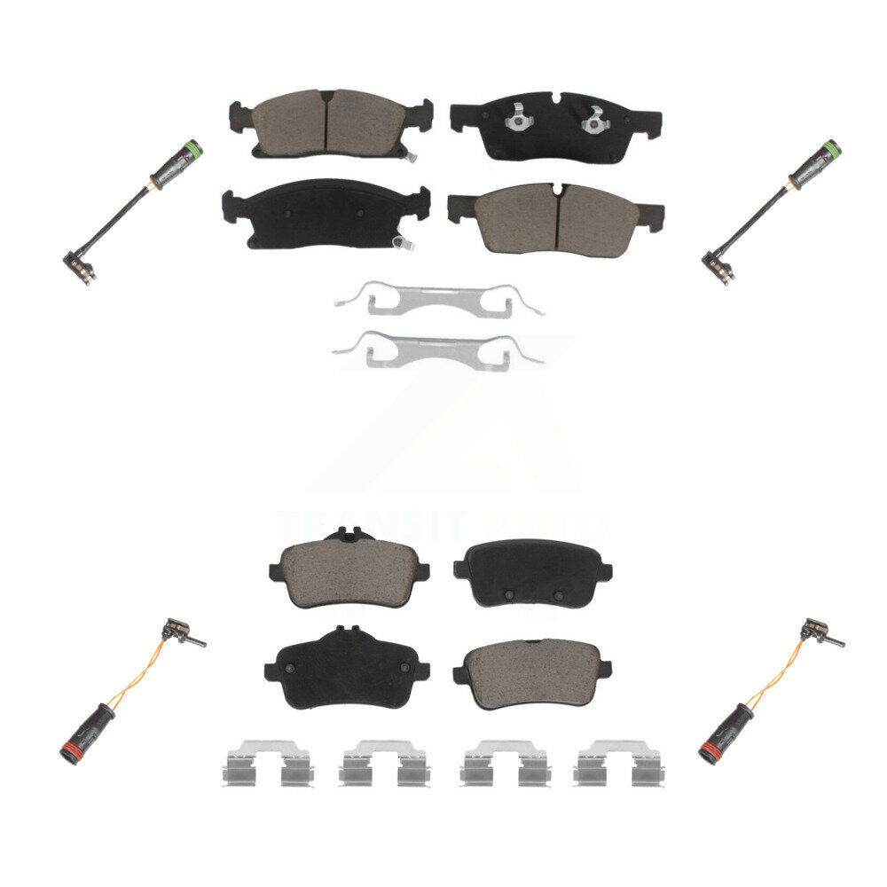 Front Rear Ceramic Brake Pads Wear Sensor Kit For Mercedes-Benz GLE400 GL350 GLS450 GL450 KCW-100305
