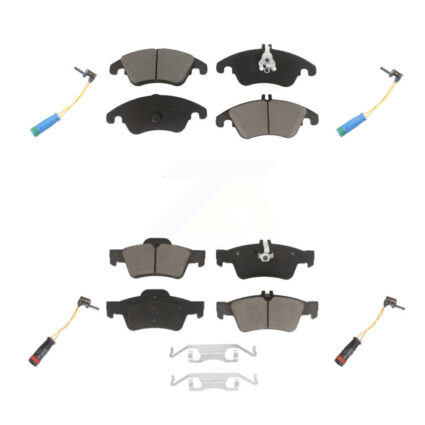Front Rear Ceramic Disc Brake Pads And Wear Sensors Kit For Mercedes-Benz E400 KCW-100307
