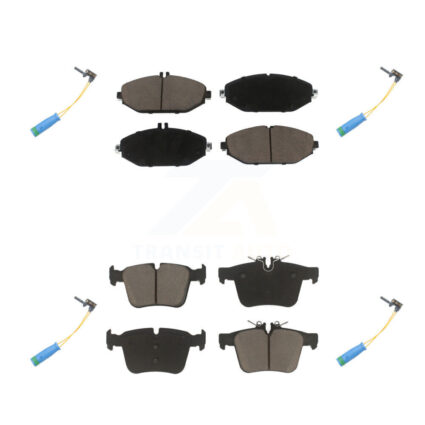 Front Rear Ceramic Brake Pad Wear Sensor Kit For Mercedes-Benz C300 Without Sport Package KCW-100309