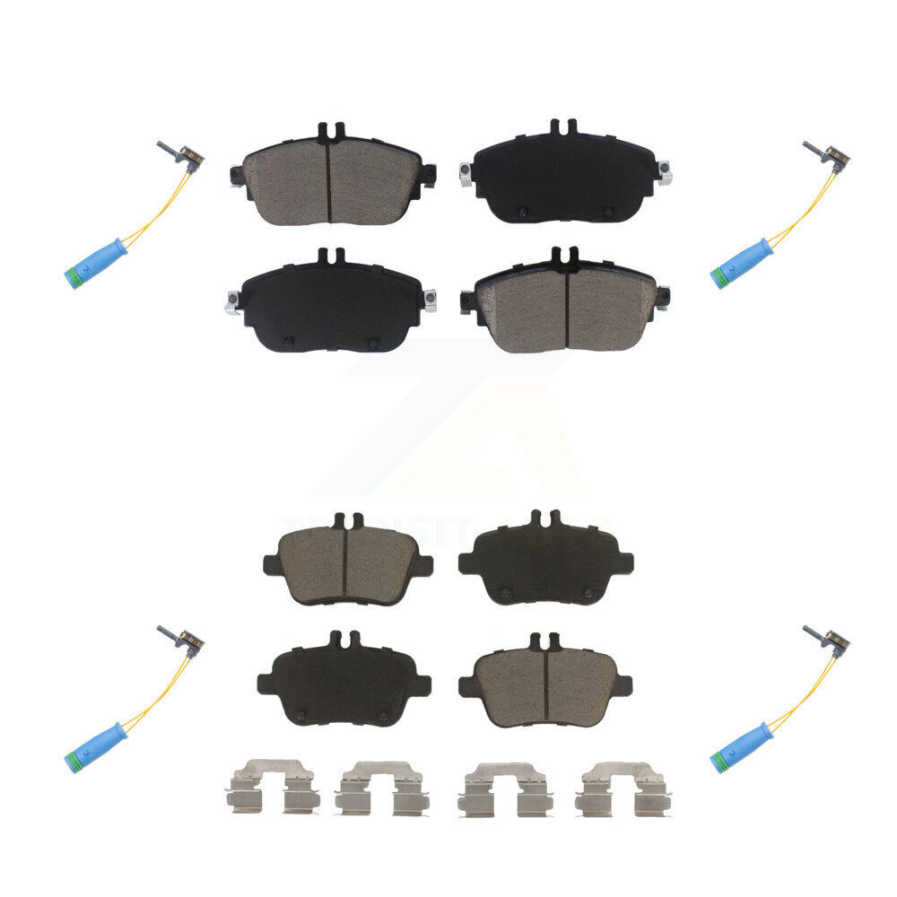 Front Rear Ceramic Disc Brake Pads & Wear Sensor Kit For Mercedes-Benz CLA250 GLA250 2.0L KCW-100310