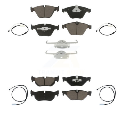 Front Rear Ceramic Disc Brake Pads And Wear Sensors Kit For BMW 328i xDrive KCW-100316