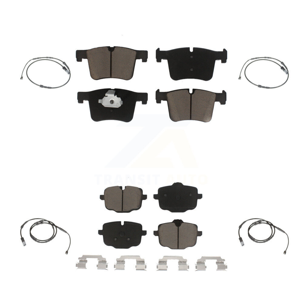 Front Rear Ceramic Disc Brake Pads And Wear Sensors Kit For 2012 BMW X3 From 10 11 KCW-100324