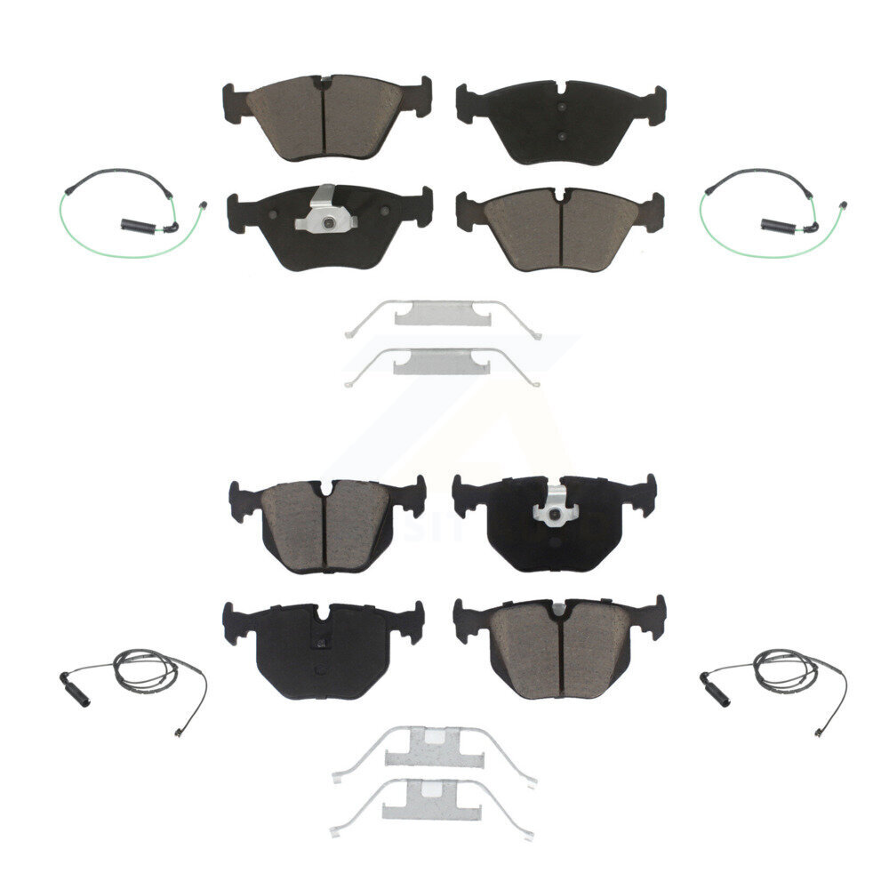 Front Rear Ceramic Disc Brake Pads And Wear Sensors Kit For BMW 330Ci 330i 330xi 3.0L KCW-100328