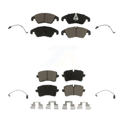 Front Rear Ceramic Disc Brake Pads And Wear Sensors Kit For Audi A7 Quattro A6 KCW-100332
