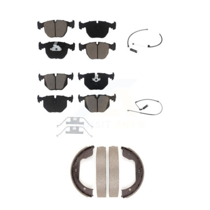 Front Rear Ceramic Disc Brake Pads And Wear Sensors Kit (5Pc) For BMW X5 KCW-100338