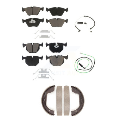 Front Rear Ceramic Disc Brake Pads And Wear Sensors Kit (5Pc) For BMW Z4 KCW-100342