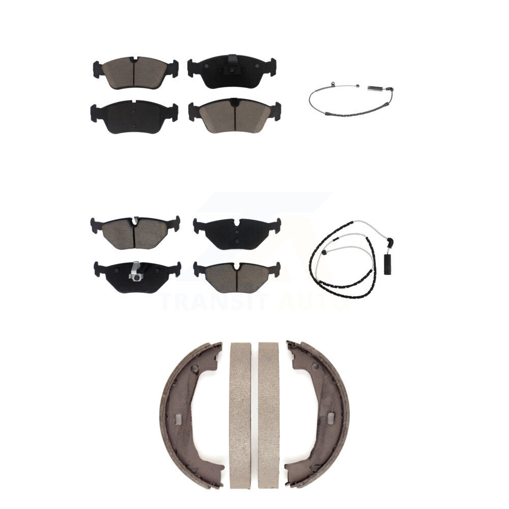 Front Rear Ceramic Disc Brake Pads And Wear Sensors Kit (5Pc) For BMW Z4 KCW-100343