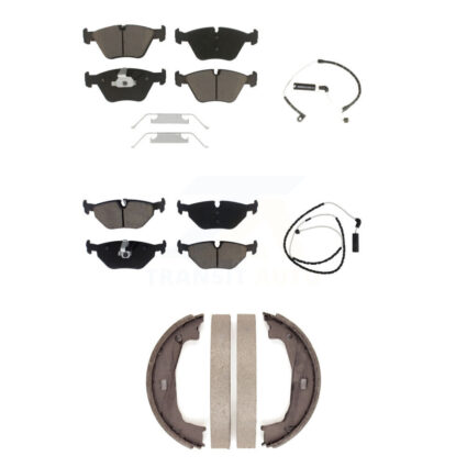 Front Rear Ceramic Disc Brake Pads And Wear Sensors Kit (5Pc) For BMW Z4 KCW-100344