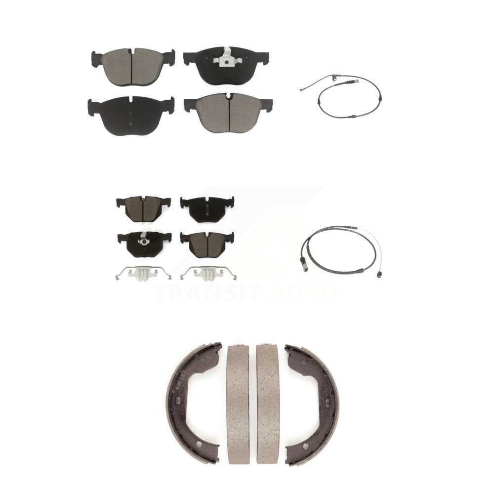 Front Rear Ceramic Disc Brake Pads And Wear Sensors Kit (5Pc) For BMW X5 X6 KCW-100345