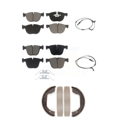 Front Rear Ceramic Disc Brake Pads And Wear Sensors Kit (5Pc) For BMW X5 X6 KCW-100349