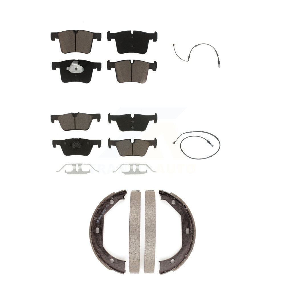 Front Rear Ceramic Disc Brake Pad And Wear Sensor Kit (5Pc) For BMW 320i xDrive 328d 2.0L KCW-100361