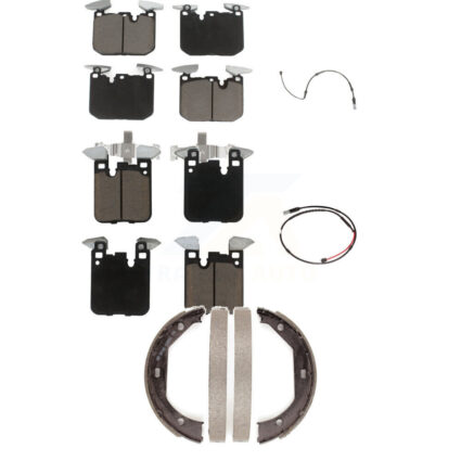 Front Rear Ceramic Disc Brake Pads And Wear Sensors Kit (5Pc) For BMW M3 M2 KCW-100364