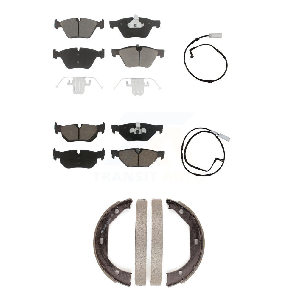 Front Rear Ceramic Disc Brake Pad Wear Sensor Kit (5Pc) For 2007 BMW 328i Wagon with 3.0L KCW-100378