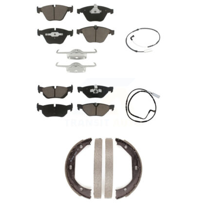 Front Rear Ceramic Disc Brake Pads And Wear Sensors Kit (5Pc) For BMW 328i xDrive KCW-100379