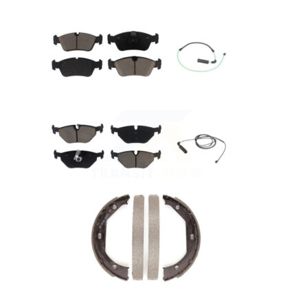 Front Rear Ceramic Disc Brake Pads And Wear Sensor Kit (5Pc) For 2001-2005 BMW 325xi 2.5L KCW-100381