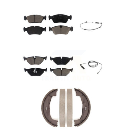 Front Rear Ceramic Brake Pad And Wear Sensor Kit (5Pc) For BMW 325i 325Ci 320i 323Ci 323i KCW-100382