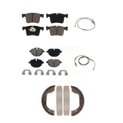 Front Rear Ceramic Disc Brake Pads And Wear Sensors Kit (5Pc) For 2011 BMW X3 xDrive28i KCW-100391