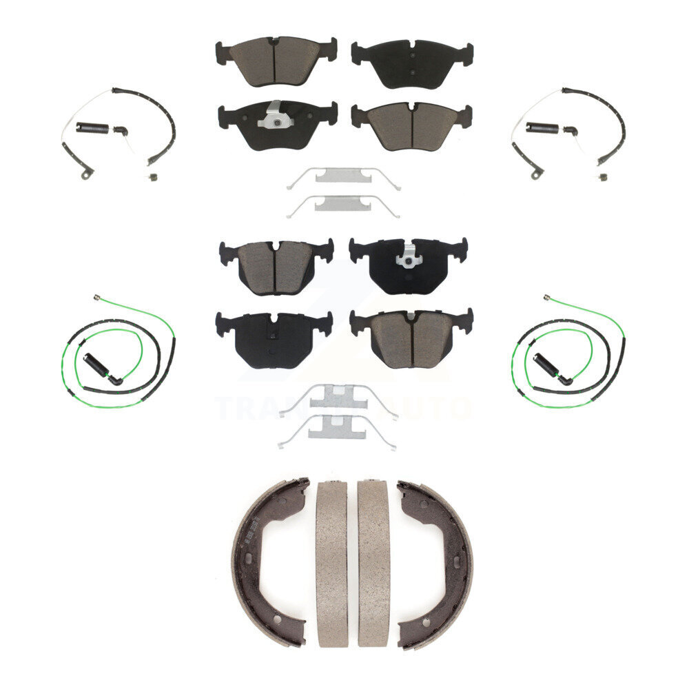 Front Rear Ceramic Disc Brake Pads And Wear Sensors Kit (7Pc) For BMW Z4 KCW-100398