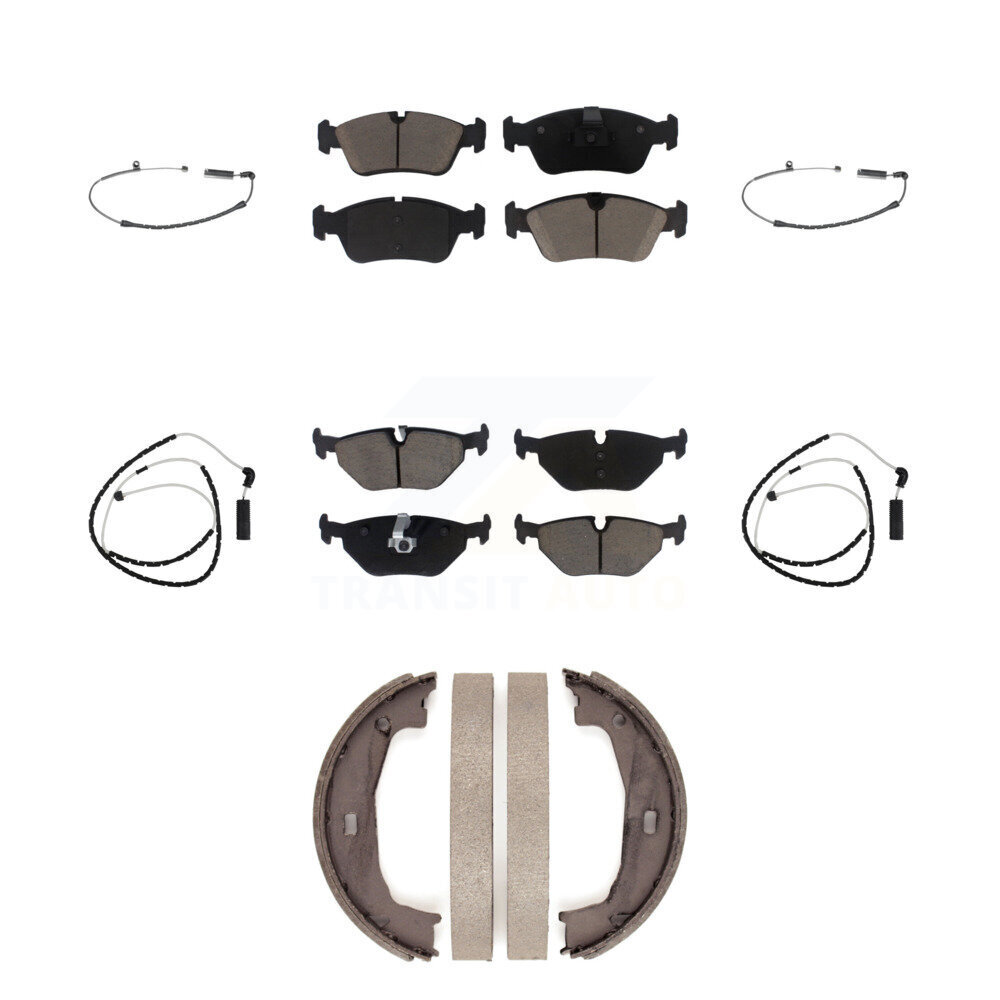 Front Rear Ceramic Disc Brake Pads And Wear Sensors Kit (7Pc) For BMW Z4 KCW-100399