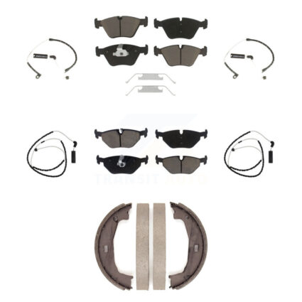 Front Rear Ceramic Disc Brake Pads And Wear Sensors Kit (7Pc) For BMW Z4 KCW-100400
