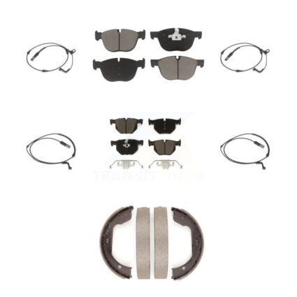Front Rear Ceramic Disc Brake Pads And Wear Sensors Kit (7Pc) For BMW X5 X6 KCW-100404