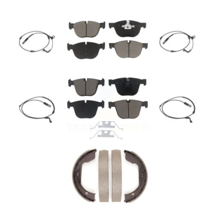 Front Rear Ceramic Disc Brake Pads And Wear Sensors Kit (7Pc) For BMW X5 X6 KCW-100405