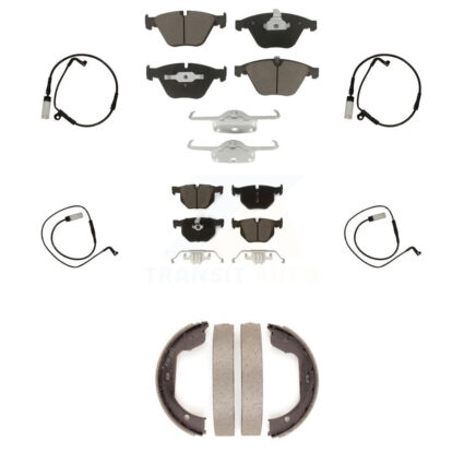 Front Rear Ceramic Disc Brake Pads And Wear Sensors Kit (7Pc) For BMW 535i xDrive KCW-100406