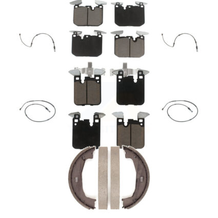 Front Rear Ceramic Disc Brake Pads And Wear Sensors Kit (7Pc) For BMW M240i xDrive KCW-100413