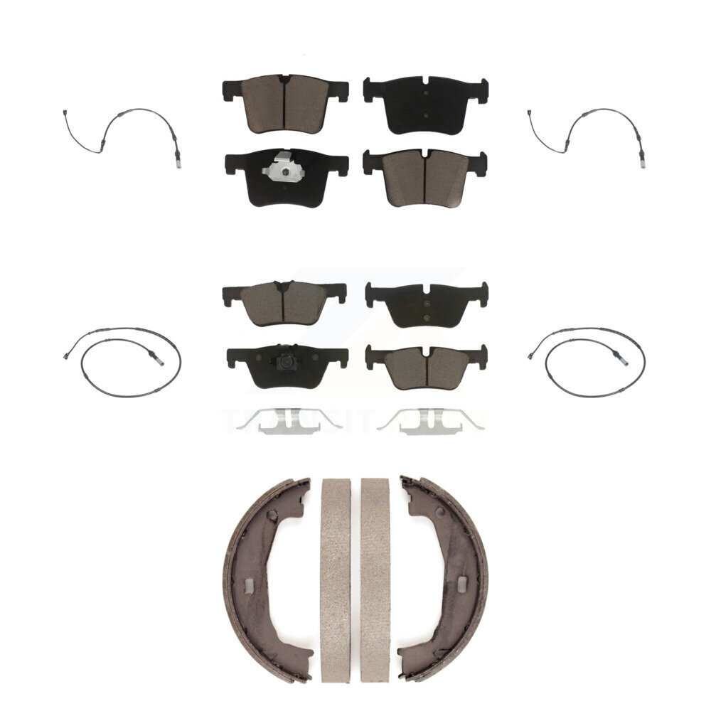 Front Rear Ceramic Disc Brake Pad And Wear Sensor Kit (7Pc) For BMW 320i xDrive 328d 2.0L KCW-100414