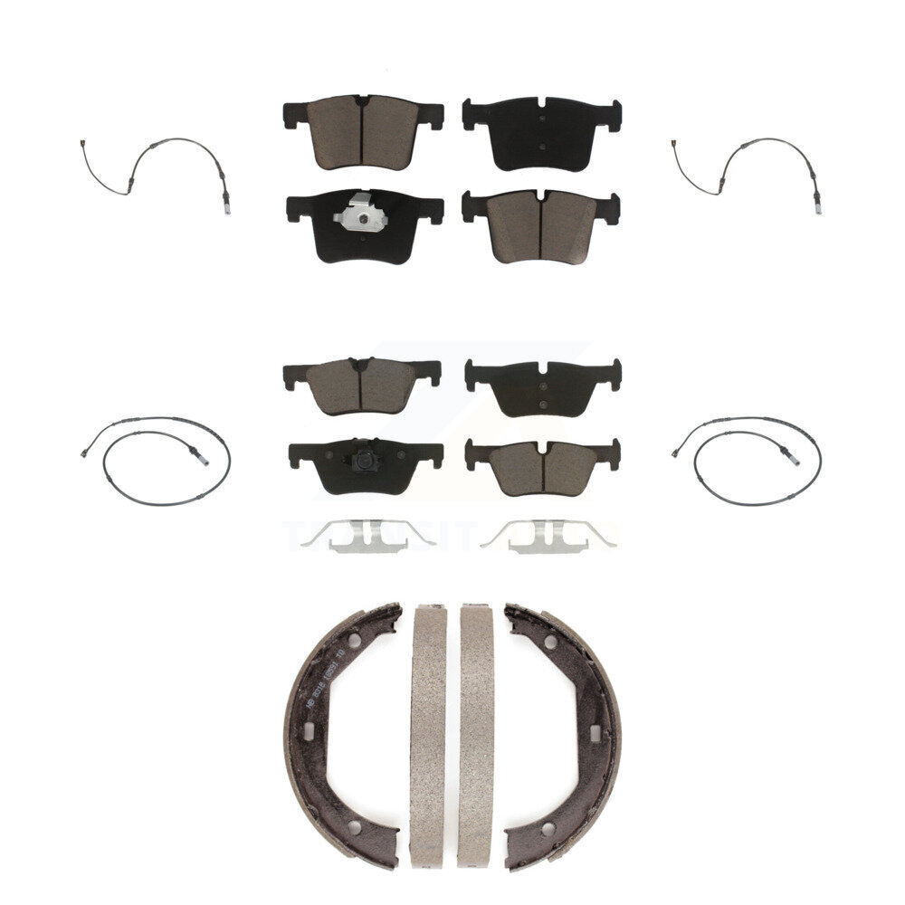 Front Rear Ceramic Disc Brake Pad And Wear Sensor Kit (7Pc) For BMW 320i xDrive 328d 2.0L KCW-100417