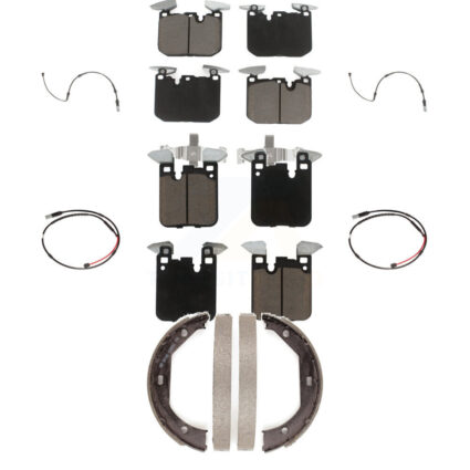 Front Rear Ceramic Disc Brake Pads And Wear Sensors Kit (7Pc) For BMW M3 M2 KCW-100420