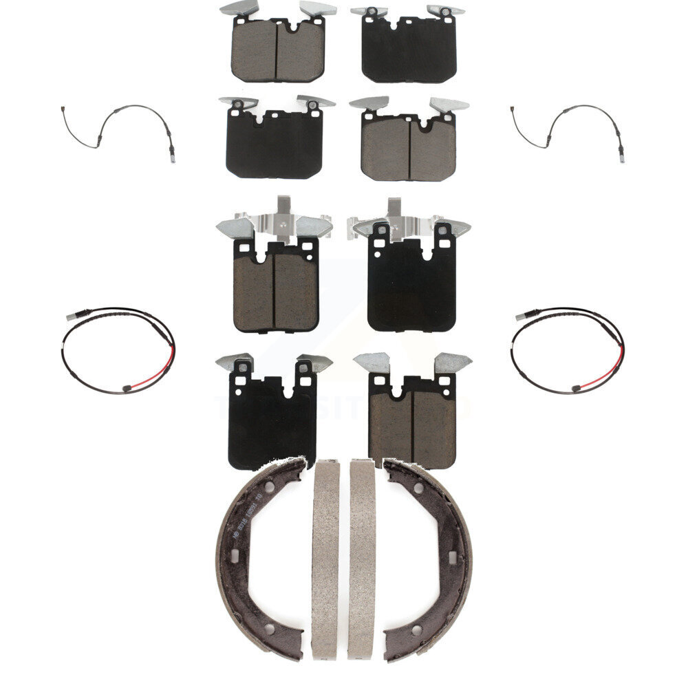 Front Rear Ceramic Disc Brake Pads And Wear Sensors Kit (7Pc) For BMW M3 M2 KCW-100420