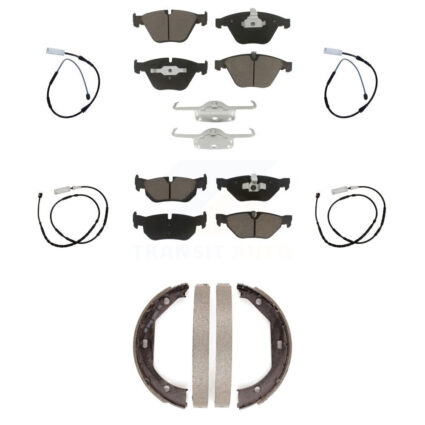 Front Rear Ceramic Disc Brake Pads And Wear Sensors Kit (7Pc) For BMW X1 KCW-100427
