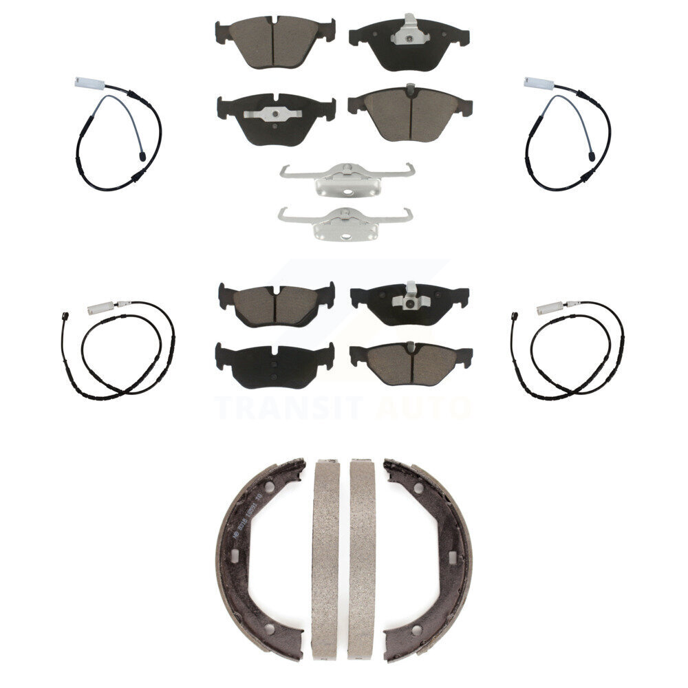 Front Rear Ceramic Disc Brake Pads And Wear Sensors Kit (7Pc) For BMW X1 KCW-100427
