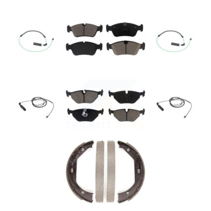 Front Rear Ceramic Disc Brake Pads And Wear Sensor Kit (7Pc) For 2001-2005 BMW 325xi 2.5L KCW-100437
