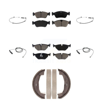 Front Rear Ceramic Brake Pad And Wear Sensor Kit (7Pc) For BMW 325i 325Ci 320i 323Ci 323i KCW-100438