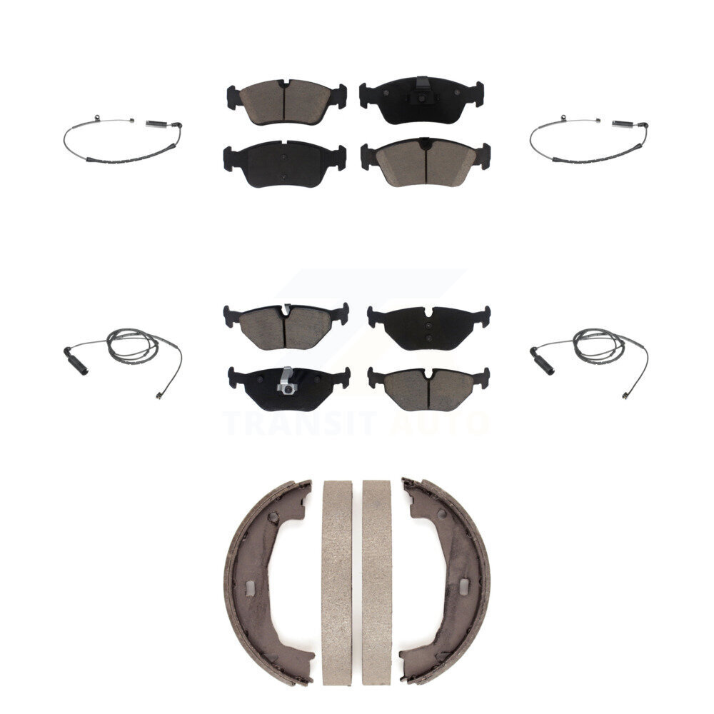 Front Rear Ceramic Brake Pad And Wear Sensor Kit (7Pc) For BMW 325i 325Ci 320i 323Ci 323i KCW-100438